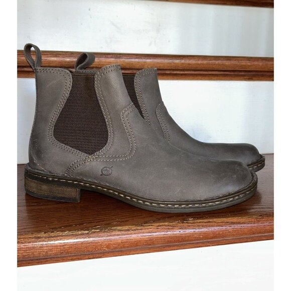 NEW Born Men's Hemlock Leather Boots Size 9.5 Brown Pull On Casual Fall Winter - Picture 2 of 13